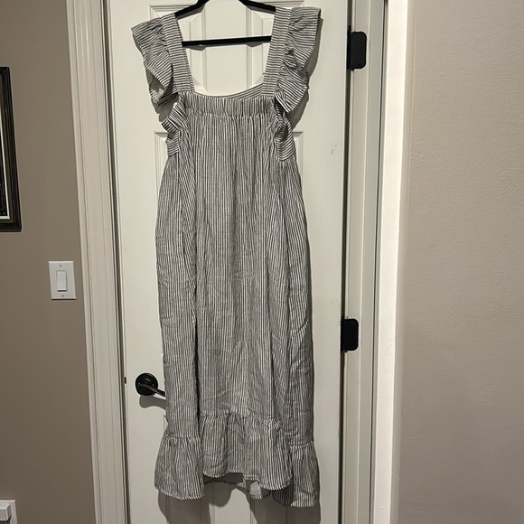Miou Muse Sailor Striped Maxi Dress Size Large - Picture 9 of 9